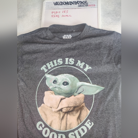 Star Wars This is my Good Side Baby Yoda Shirt size small - Picture 2 of 2